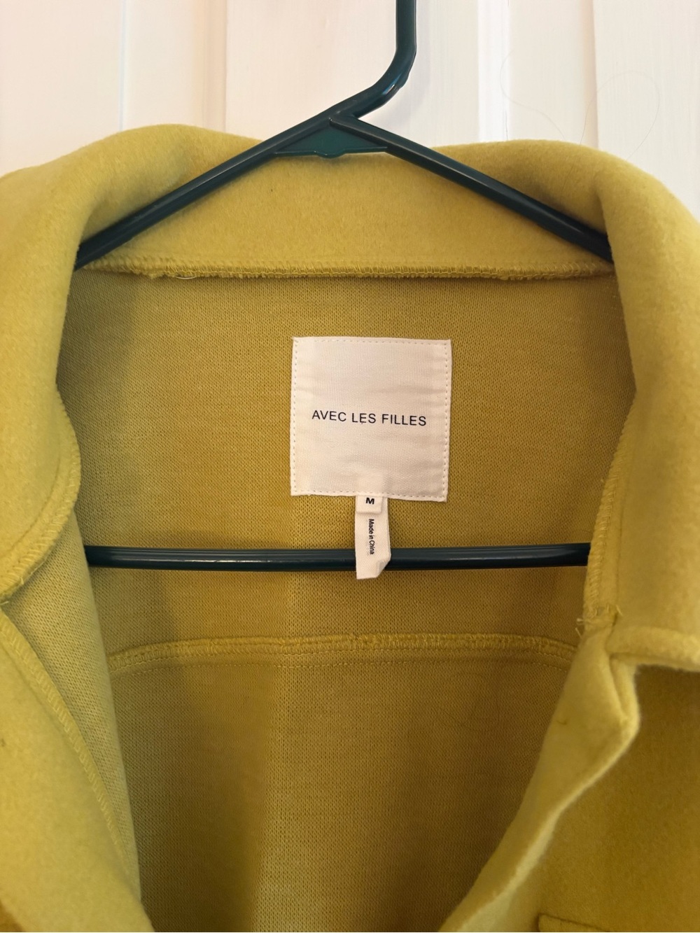 Chartreuse Button-Front Shacket Jacket - Picture 2 of 4